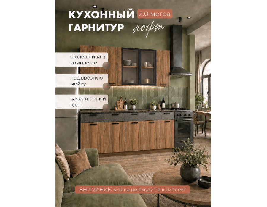 Серия "Лофт" вариант комплектации 2.0м 